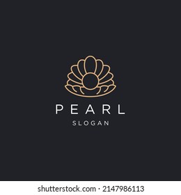 Pearl logo icon flat design template 