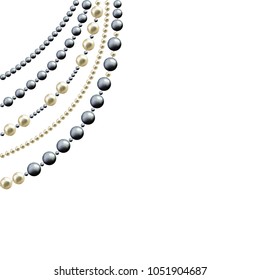 Pearl. Necklace. Decoration. Abstract background.