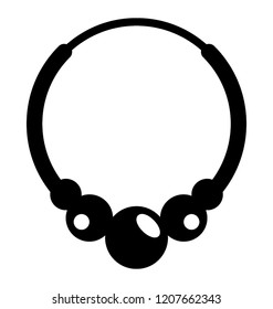 
A pearl necklace for female neckwear 
