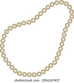 Pearl necklace icon in brown style isolated on white background. Jewelry and accessories symbol stock vector illustration..eps