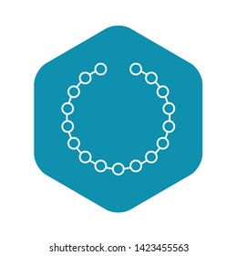 Pearl necklace icon. Outline pearl necklace vector icon for web design isolated on white background