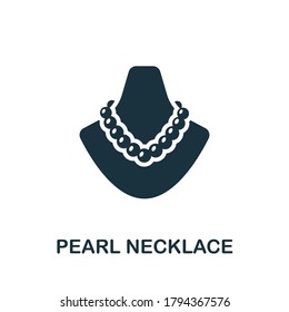 Pearl Necklace icon. Simple element from jewelery collection. Creative Pearl Necklace icon for web design, templates, infographics and more