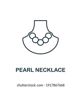 Icono de Pearl Necklace. Elemento sencillo de la colección de joyas. Icono Creativo de Pearl Necklace para diseño web, plantillas, infografías y más