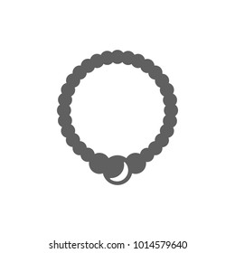 Pearl necklace icon in trendy flat style isolated on white background. Symbol for your web site design, logo, app, UI. Vector illustration, EPS