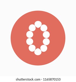 pearl necklace icon vector