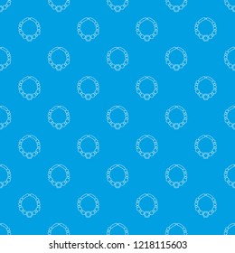 Pearl necklace pattern vector seamless blue repeat for any use