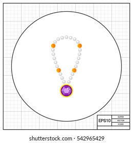 Pearl Necklace with Pendant Icon