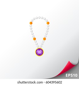 Pearl Necklace with Pendant Icon