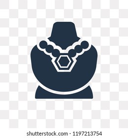 Pearl necklace vector icon isolated on transparent background, Pearl necklace transparency concept can be used web and mobile