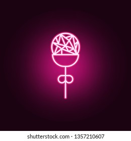 pearl  neon icon. Elements of jewelry set. Simple icon for websites, web design, mobile app, info graphics