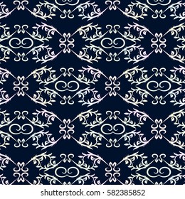 pearl ornament on a dark background, vector illustration