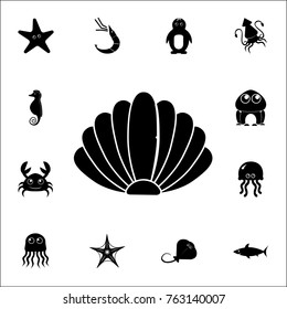 Pearl oyster icon. Set of cute aquatic animal icons. Web Icons Premium quality graphic design. Signs, outline symbols collection, simple icons for websites, web design, mobile app on white background