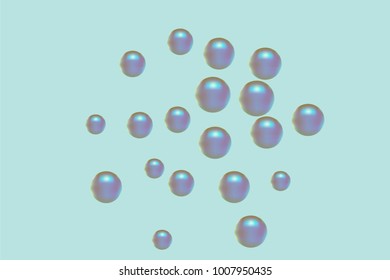 Pearl pattern. Gentle pearls background. Vector illustration for invitation, card, celebration, party, carnival, festive holiday and Your project. Gentle blue Background