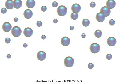 Pearl pattern. Gentle pearls background. Isolated. Vector illustration for invitation, card, celebration, party, carnival, festive holiday and Your project.