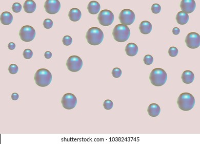 Pearl pattern. Gentle pearls background. Vector illustration for invitation, card, celebration, party, carnival, festive holiday and Your project. Pastel Background