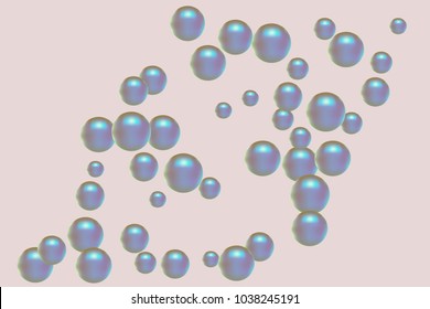 Pearl pattern. Gentle pearls background. Vector illustration for invitation, card, celebration, party, carnival, festive holiday and Your project. Pastel Background