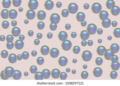Pearl pattern. Gentle pearls background. Vector illustration for invitation, card, celebration, party, carnival, festive holiday and Your project. Pastel Background