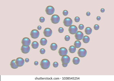 Pearl pattern. Gentle pearls background. Vector illustration for invitation, card, celebration, party, carnival, festive holiday and Your project. Pastel Background