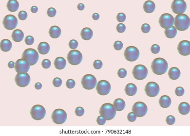 Pearl pattern. Gentle pearls background. Vector illustration for invitation, card, celebration, party, carnival, festive holiday and Your project. Pastel Background