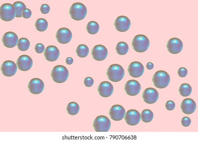 Pearl pattern. Gentle pearls background. Vector illustration for invitation, card, celebration, party, carnival, festive holiday and Your project. Pastel Background