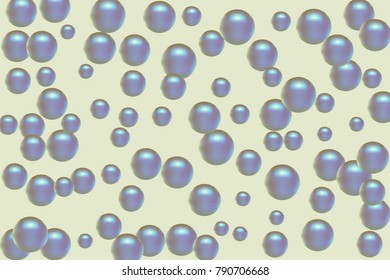 Pearl pattern. Gentle pearls background. Vector illustration for invitation, card, celebration, party, carnival, festive holiday and Your project. Pastel Background