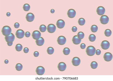 Pearl pattern. Gentle pearls background. Vector illustration for invitation, card, celebration, party, carnival, festive holiday and Your project. Pastel Background