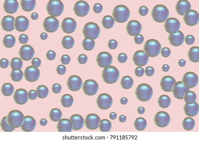 Pearl pattern. Gentle pearls background. Vector illustration for invitation, card, celebration, party, carnival, festive holiday and Your project. Pastel Background