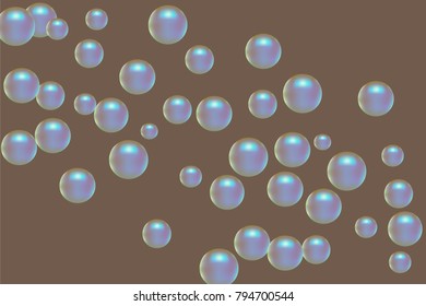 Pearl pattern. Gentle pearls background. Vector illustration for invitation, card, celebration, party, carnival, festive holiday and Your project. Gentle brown Background
