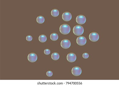 Pearl pattern. Gentle pearls background. Vector illustration for invitation, card, celebration, party, carnival, festive holiday and Your project. Gentle brown Background