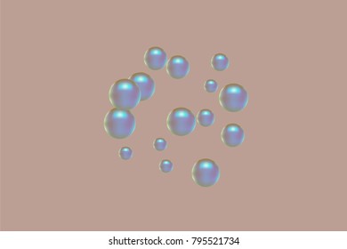 Pearl pattern. Gentle pearls background. Vector illustration for invitation, card, celebration, party, carnival, festive holiday and Your project. Gentle brown Background