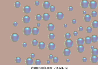 Pearl pattern. Gentle pearls background. Vector illustration for invitation, card, celebration, party, carnival, festive holiday and Your project. Gentle brown Background