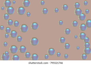 Pearl pattern. Gentle pearls background. Vector illustration for invitation, card, celebration, party, carnival, festive holiday and Your project. Gentle brown Background