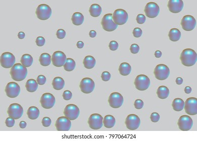 Pearl pattern. Gentle pearls background. Vector illustration for invitation, card, celebration, party, carnival, festive holiday and Your project. Gentle grey Background