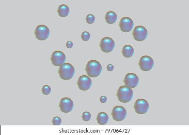 Pearl pattern. Gentle pearls background. Vector illustration for invitation, card, celebration, party, carnival, festive holiday and Your project. Gentle grey Background