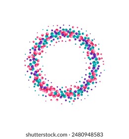 Pearl photo frame. Colored balls. Decor element.