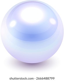 Perla, icono realista 3D, Ilustración vectorial.