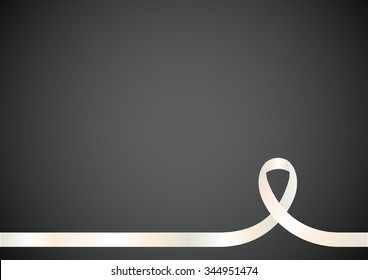 Pearl ribbon for design background template with copy space.