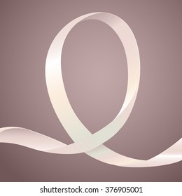 Pearl ribbon for design background template with copy space.
