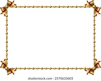 Pearl and ribbon frame illustration