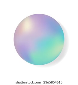 pearl. Round vector shape, mother of pearl realism