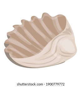 Pearl sea shell icon. Cartoon of pearl sea shell vector icon for web design isolated on white background