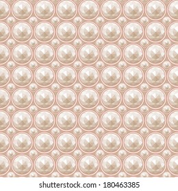 pearl seamless pattern. EPS 10. No transparency. No gradients.
