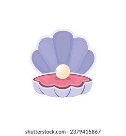 Pearl In Seashell Icon Vector Design.