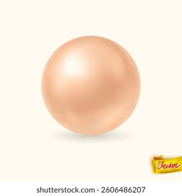Pearl set isolated on transparent background. Spherical beautiful 3D orb with transparent glares and highlights. Jewel gems. Vector