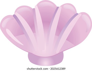 A pearl shell cartoon vector art and illustration