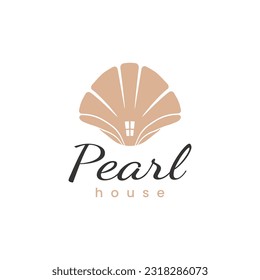 pearl shell house logo inspiration design