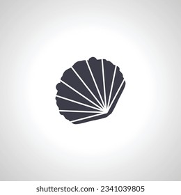 Pearl in a shell icon. shell pearl icon