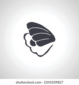 Pearl in a shell icon. shell pearl icon