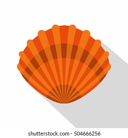 Pearl shell icon. Flat illustration of pearl shell vector icon for web