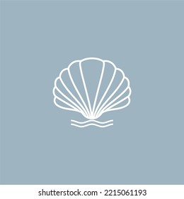 Pearl Shell icon logo vector illustration